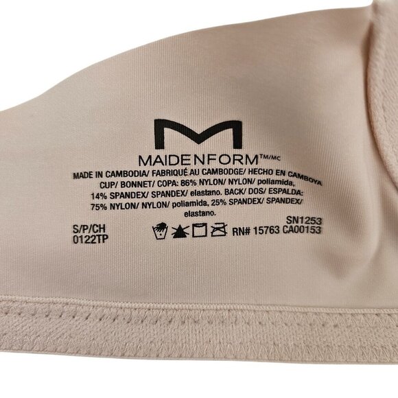 Maidenform Comfort Crush Pretty Lace Wireless Pink Bra – Small/Medium NWT - Picture 16 of 16
